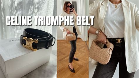 belt celine triomphe|celine triomphe belt size guide.